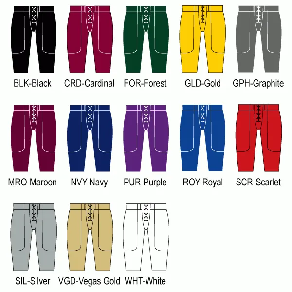 A4 Nylon/Spandex Football Game Pant