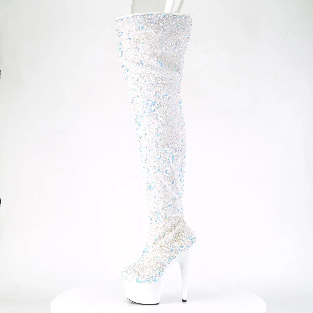 ADORE-3020 White Multi Sequins/White
