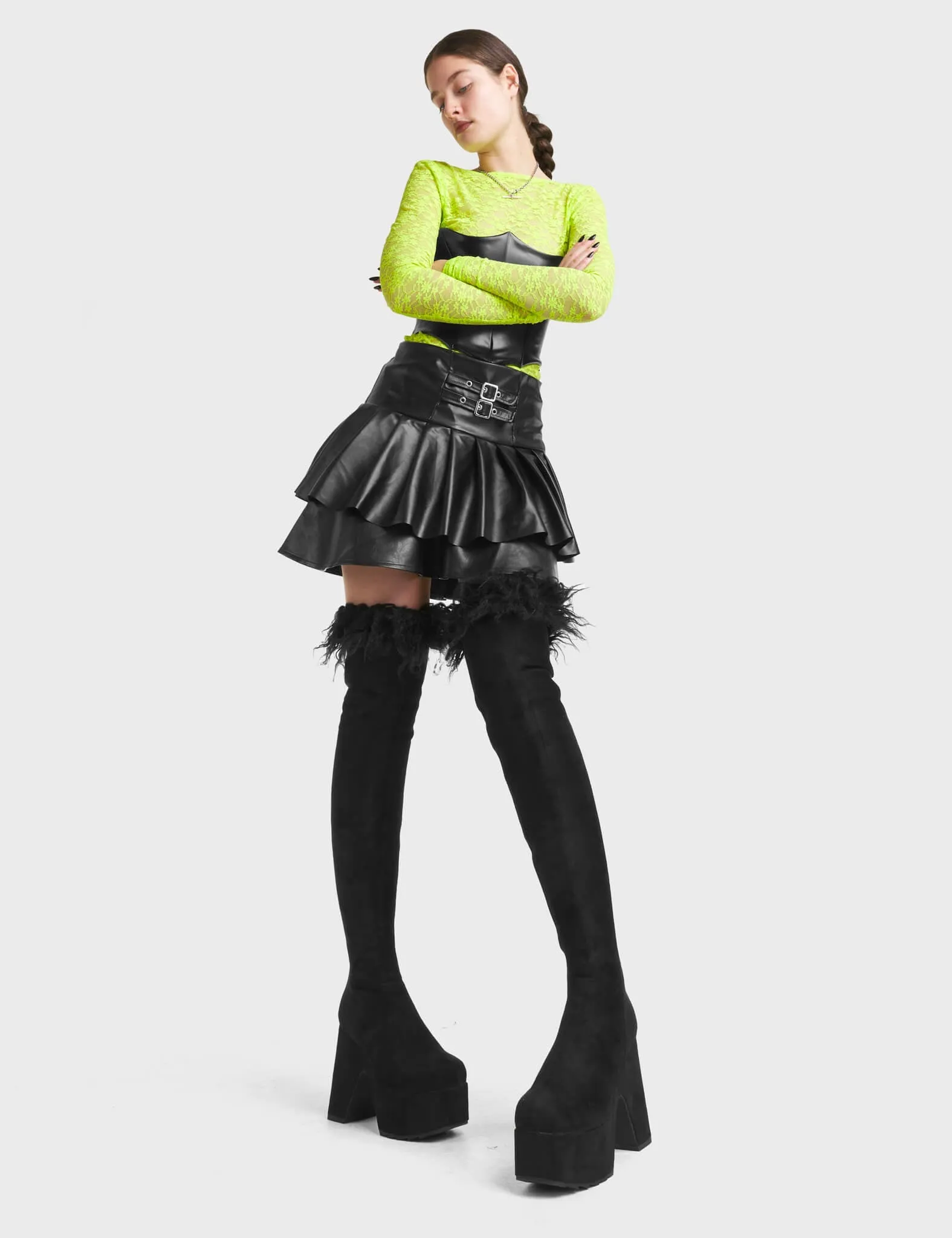 Another Level Platform Thigh High Boots