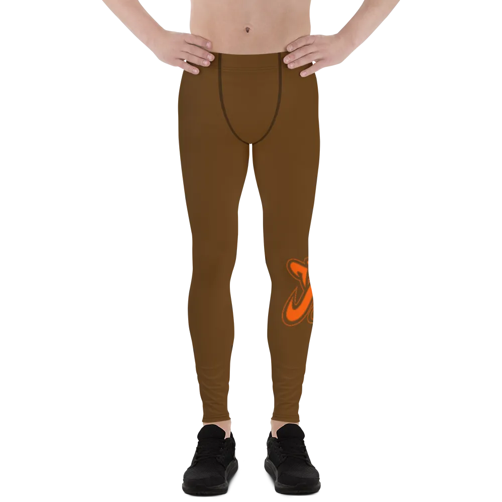 Athletic Apparatus Brown Orange 2 logo V3 Men's Leggings