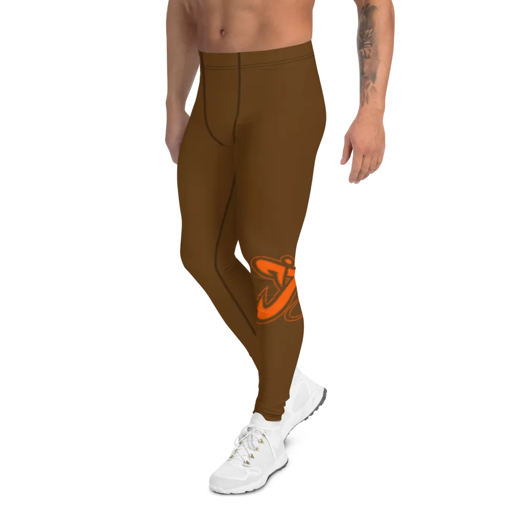 Athletic Apparatus Brown Orange 2 logo V3 Men's Leggings