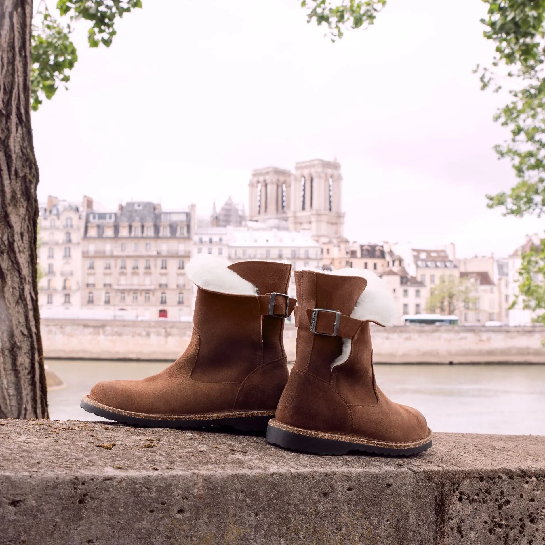 Birkenstock Uppsala espresso suede/natural shearling