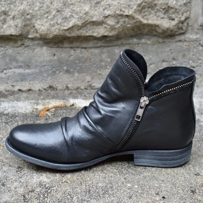 BRIGITTE | CHIC COMFORTABLE VEGAN LEATHER BOOTS