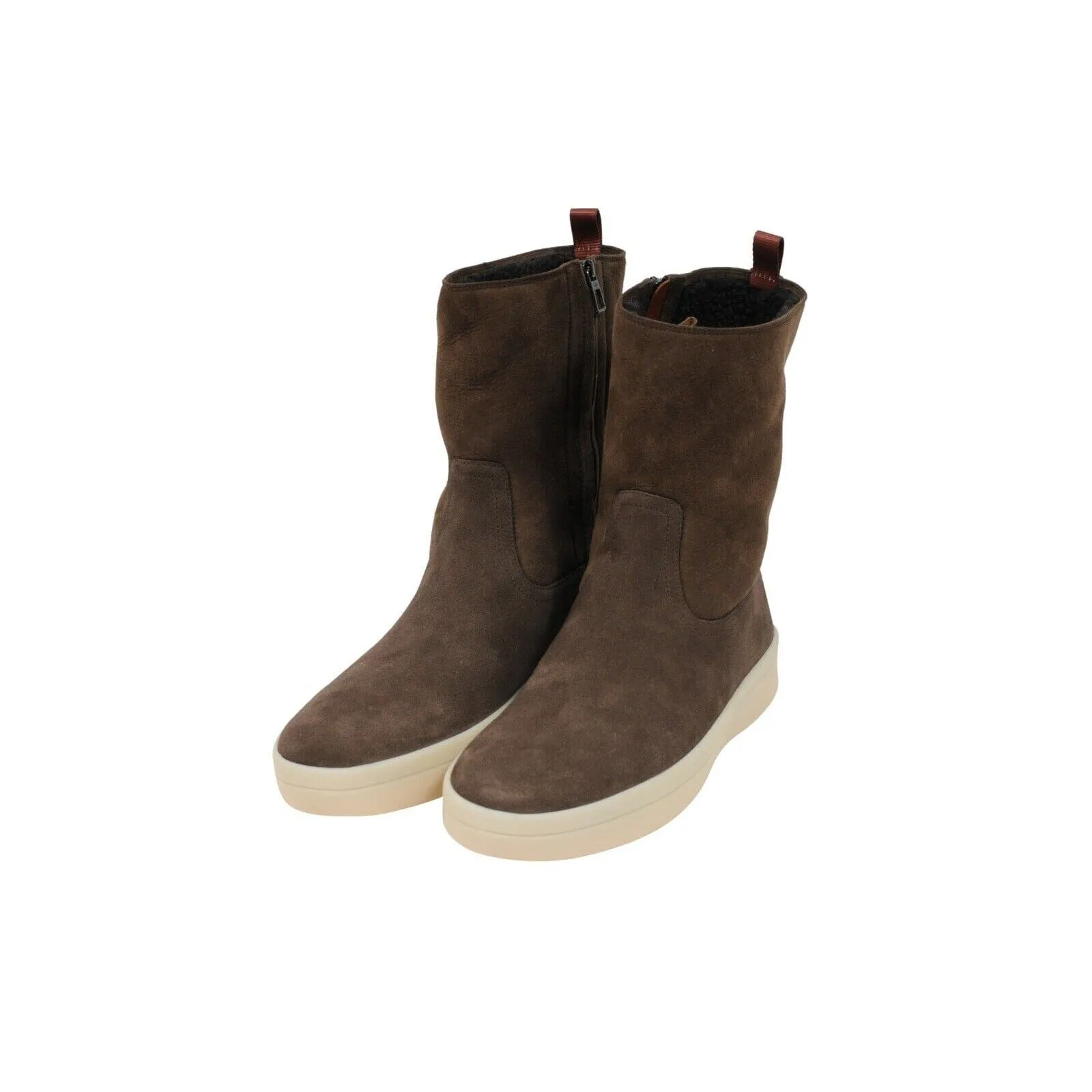 Brown Shearling Fur Ultimate Walk Suede Boots