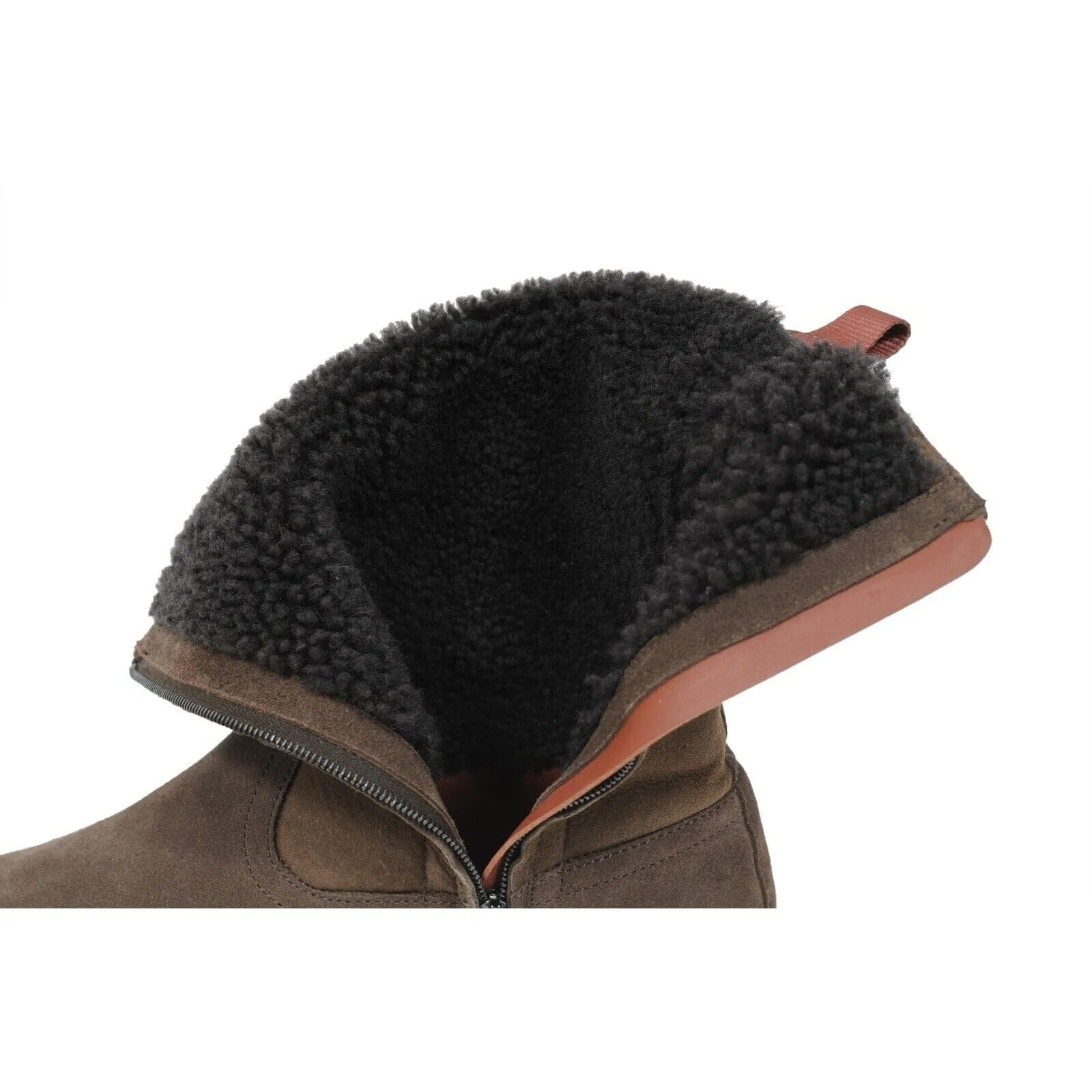 Brown Shearling Fur Ultimate Walk Suede Boots