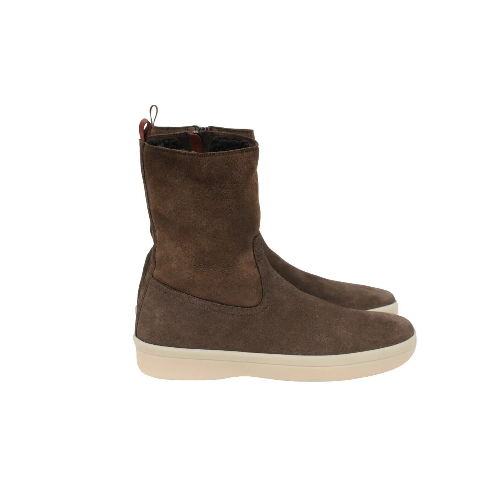 Brown Shearling Fur Ultimate Walk Suede Boots