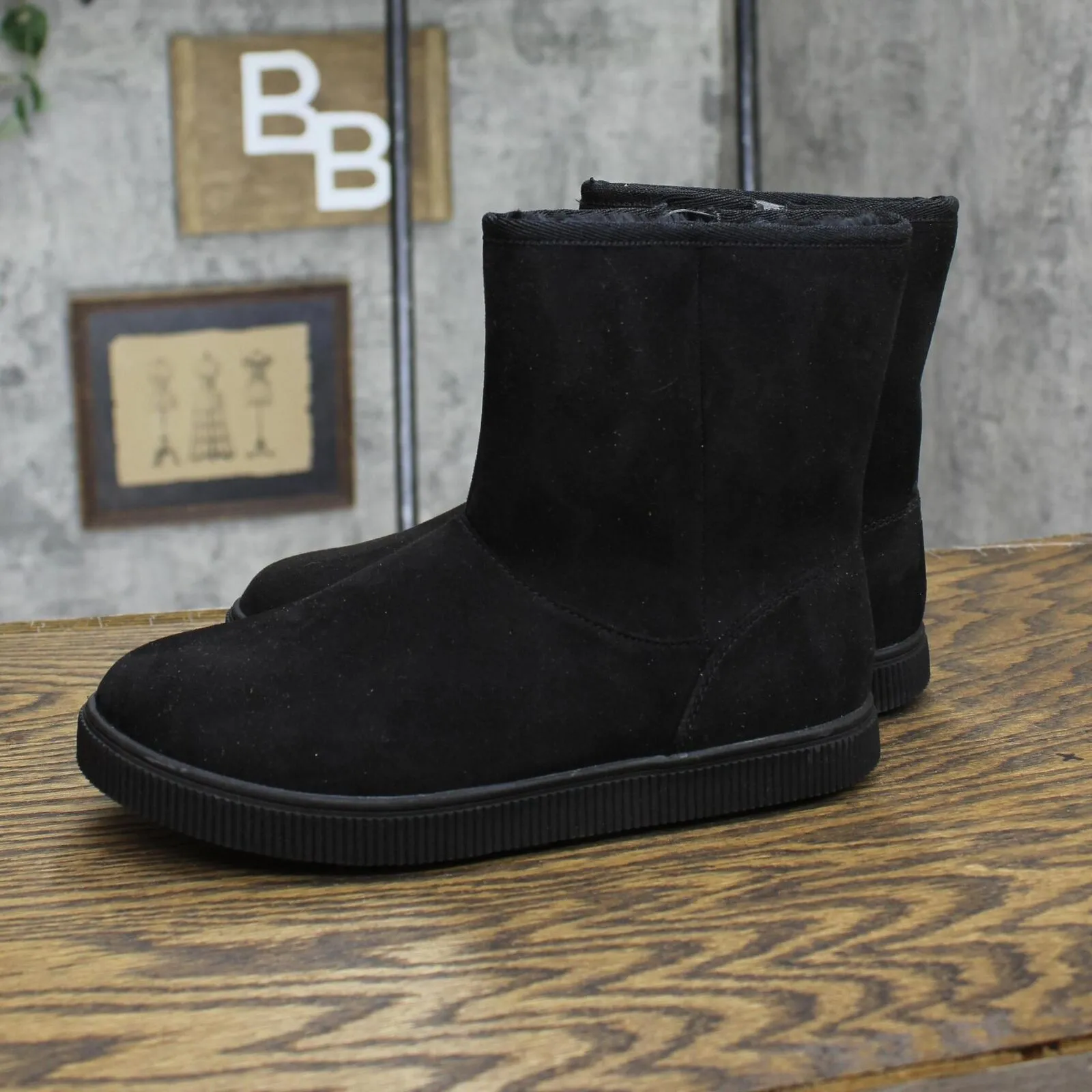 Cat & Jack Girls Holland Zipper Shearling Style Boots 88435448 Black 4