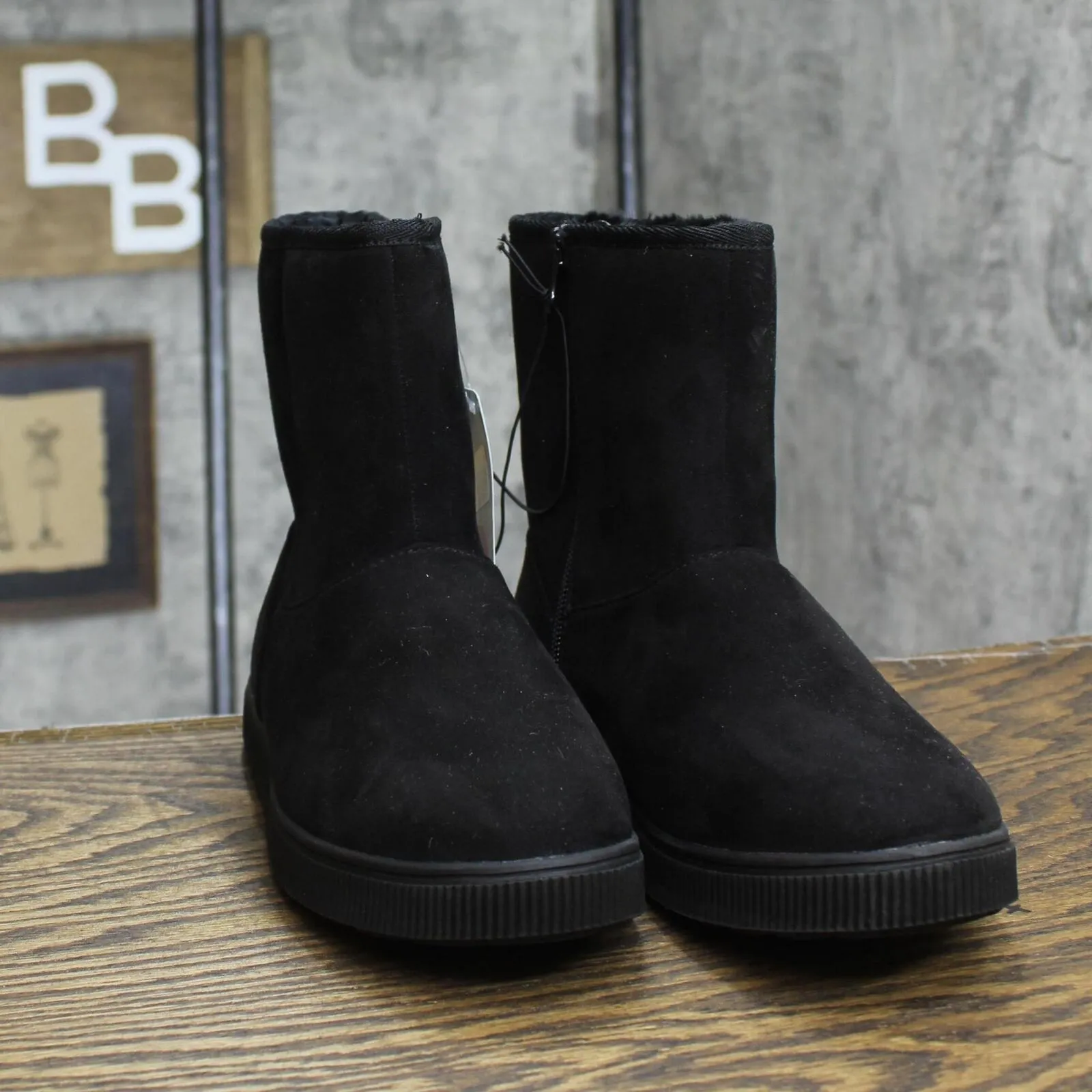 Cat & Jack Girls Holland Zipper Shearling Style Boots 88435448 Black 4