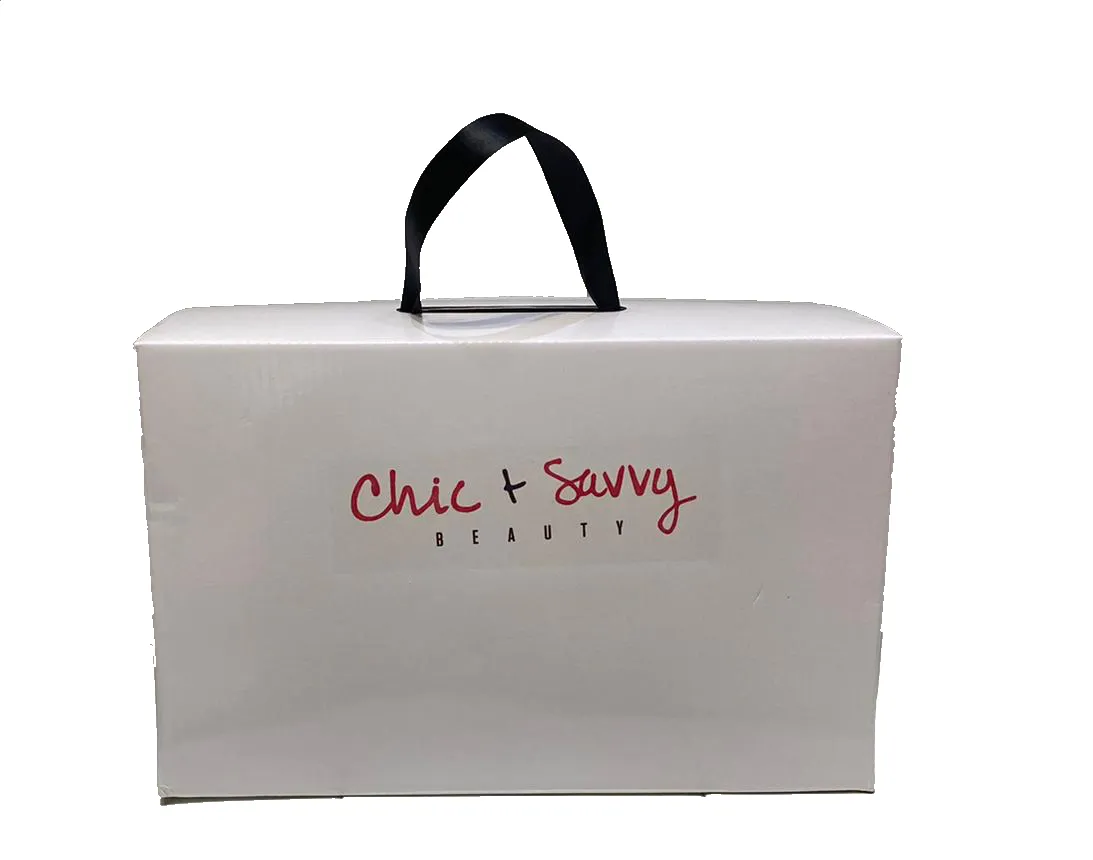 Chic   Savvy Branded Gift Box w/ Satin Handle