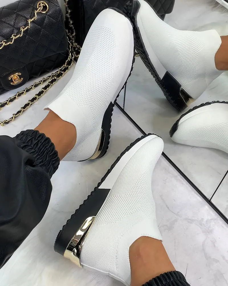 Comelyy Elastic Slip-on Flat Shoes