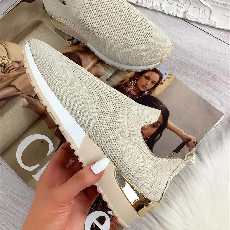 Comelyy Elastic Slip-on Flat Shoes