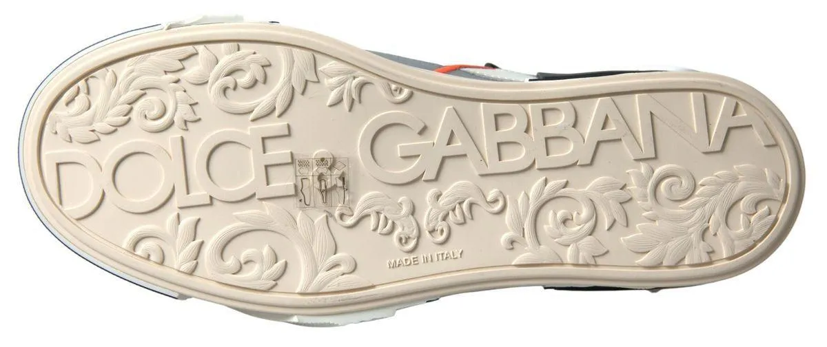 Dolce & Gabbana Multicolor Leather High Top Sneakers Shoes