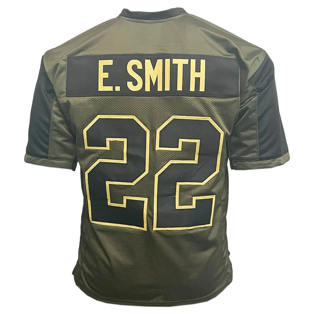 Emmitt Smith Unsigned Salute to Service Football Jersey