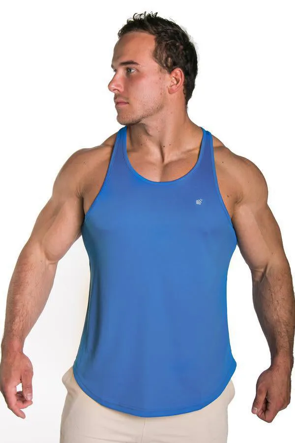 Fast-Dry Bodybuilding Workout Stringer - Blue