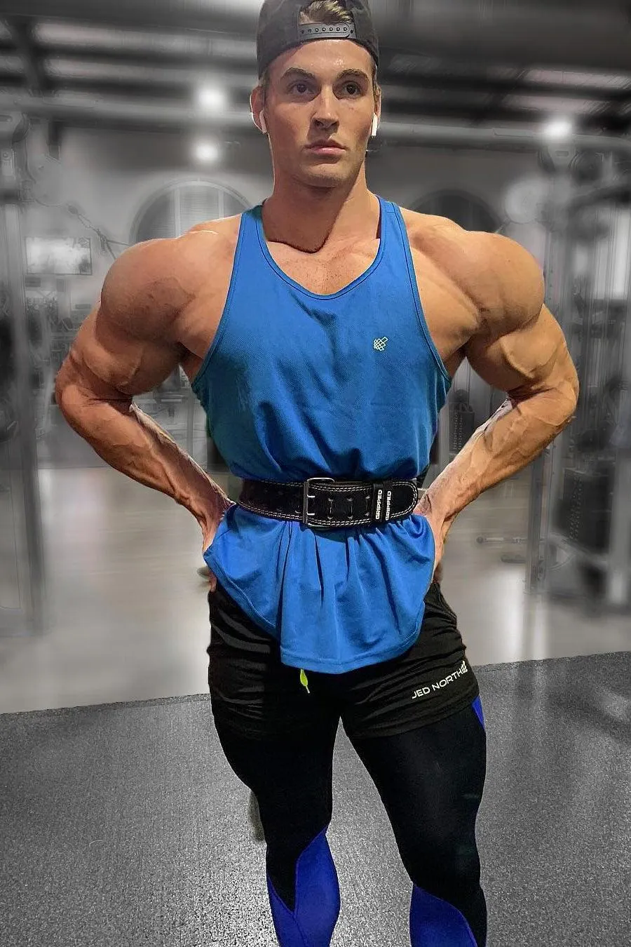 Fast-Dry Bodybuilding Workout Stringer - Blue