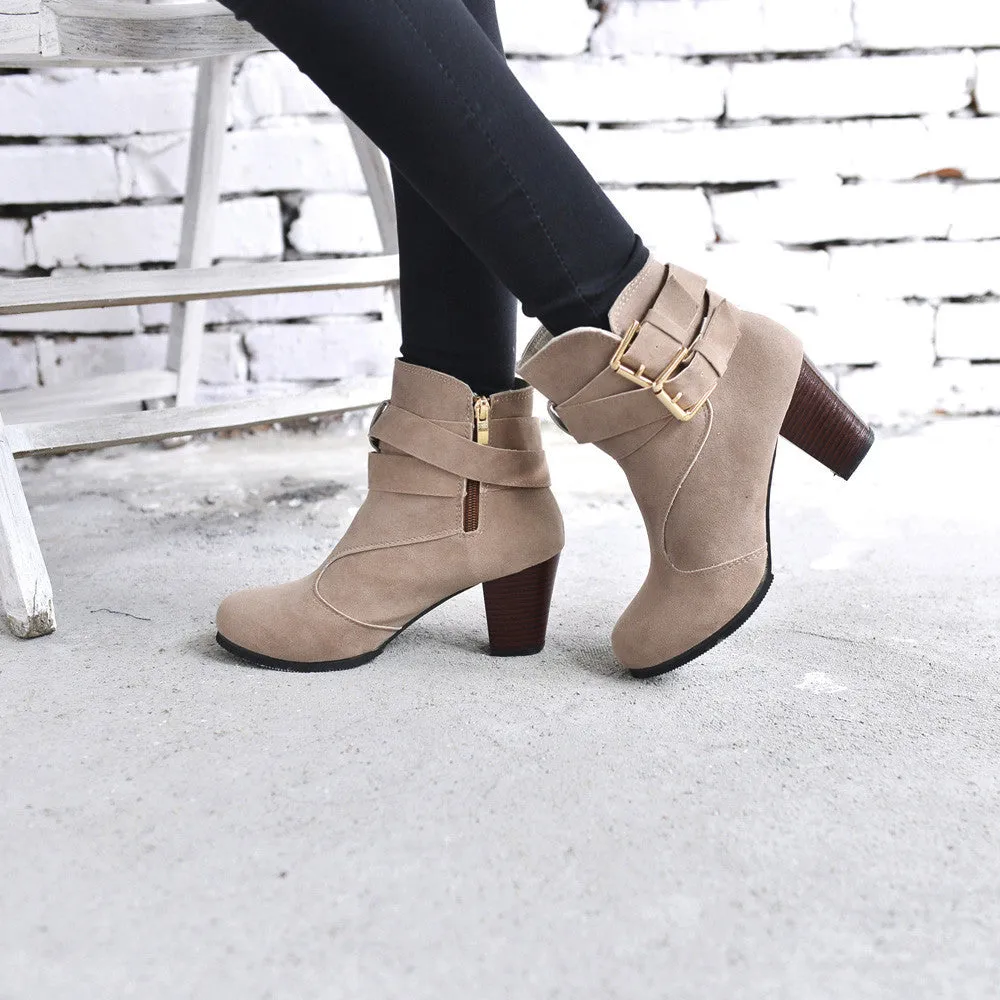 Faux Boots Ankle Boots High Heels