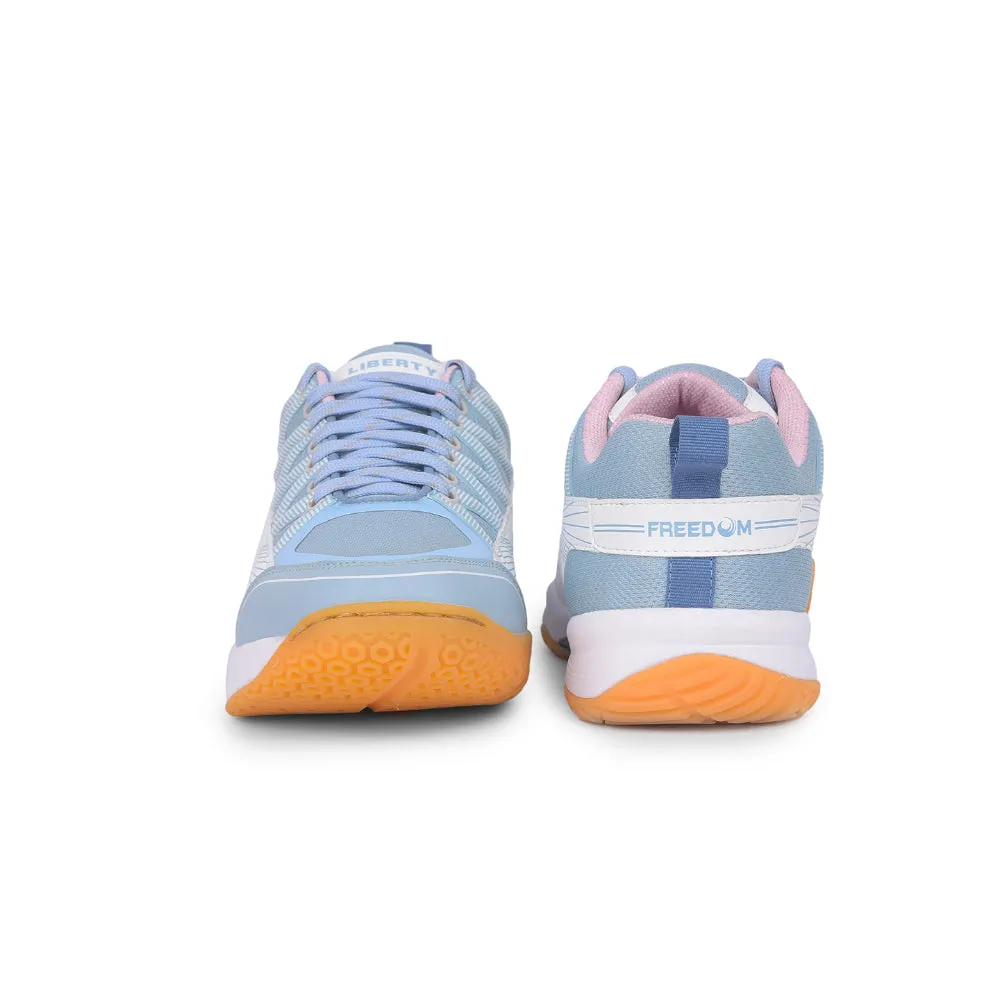 FREEDOM Sports Sky Blue Badminton & PickleBall Shoes For Men GRIPPER-01 By Liberty