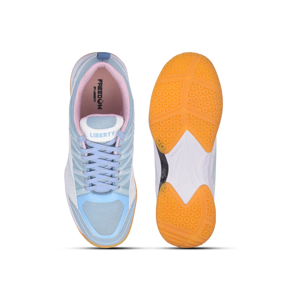 FREEDOM Sports Sky Blue Badminton & PickleBall Shoes For Men GRIPPER-01 By Liberty