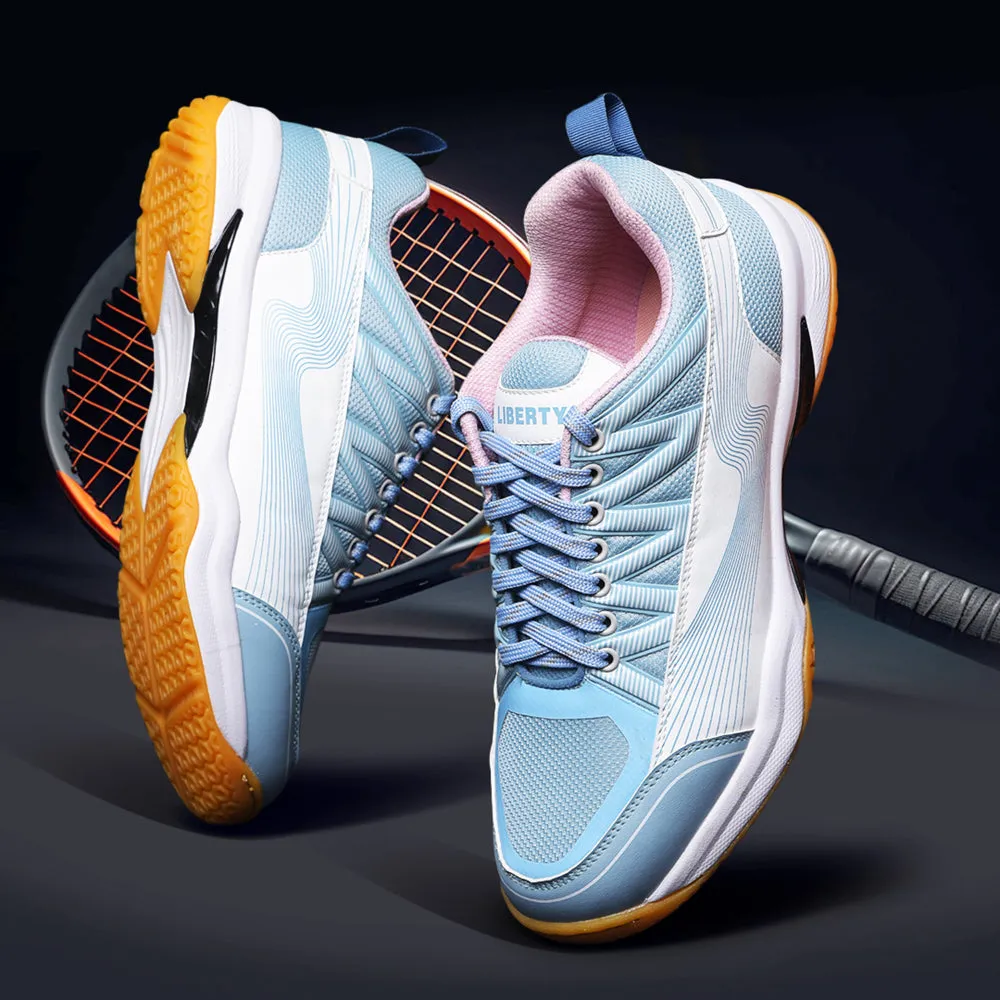 FREEDOM Sports Sky Blue Badminton & PickleBall Shoes For Men GRIPPER-01 By Liberty