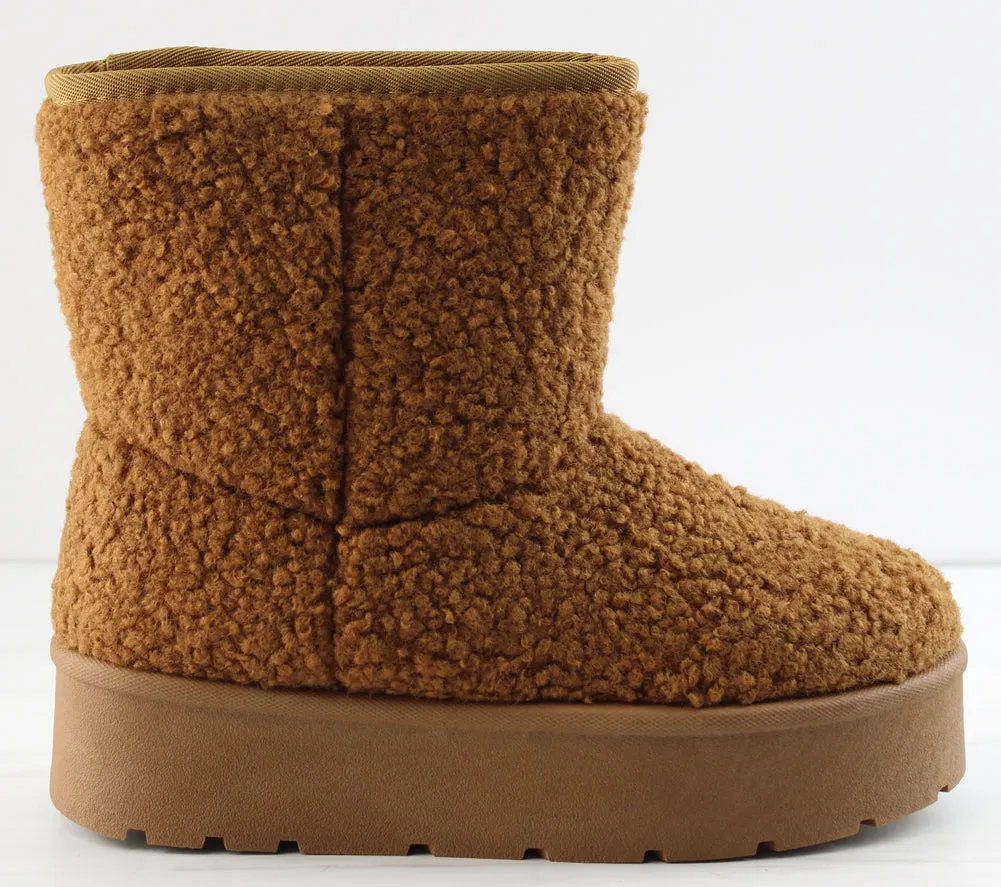 Frosty 70 Women's Platform Teddy Faux  Fur Boots
