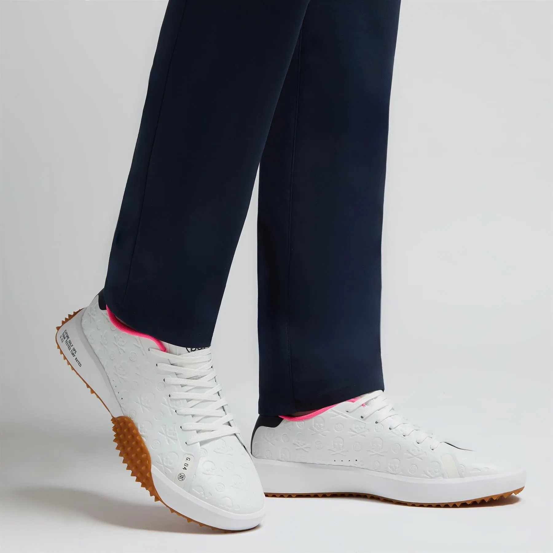 G.112 Leather Debossed Logo Golf Shoes Snow/Twilight - AW24