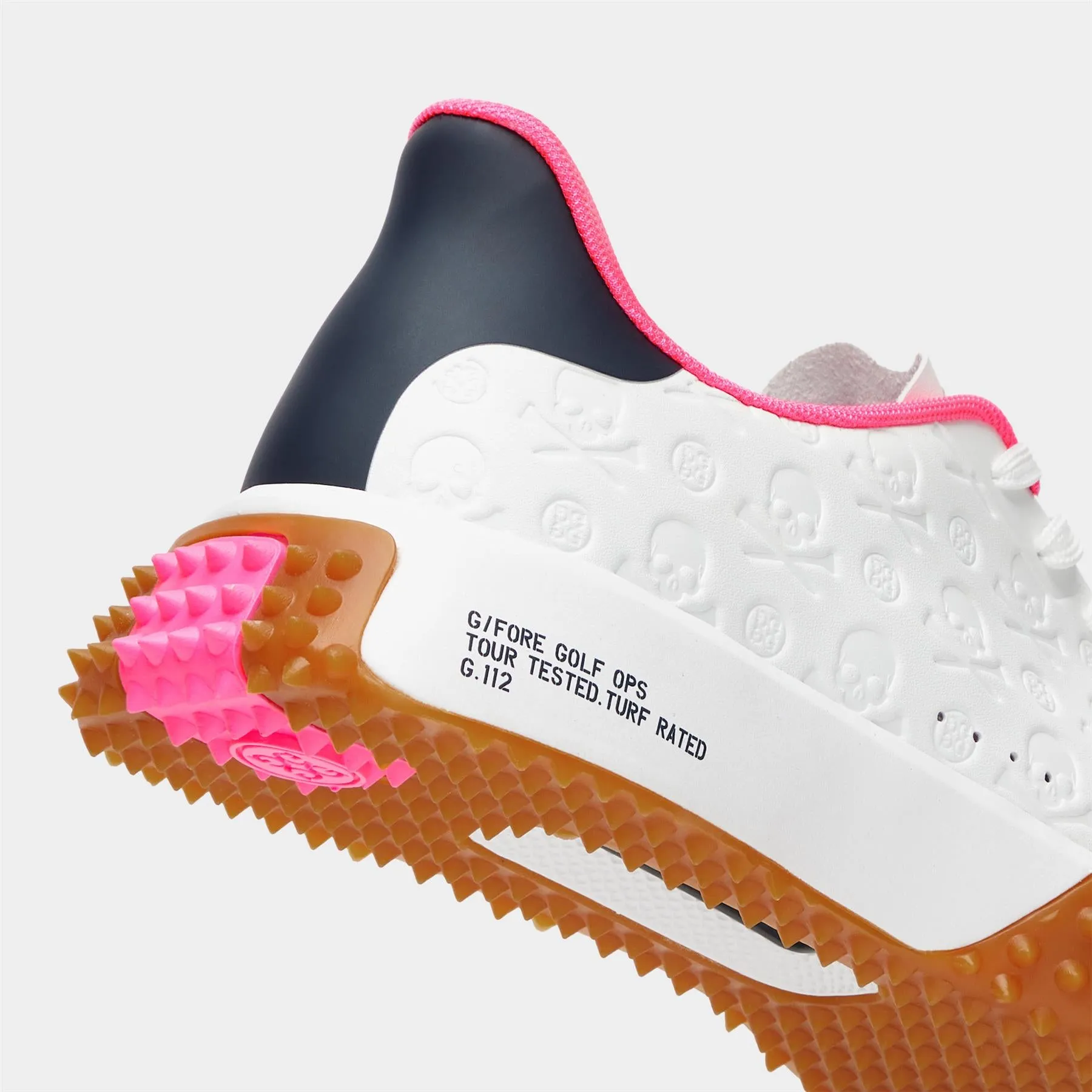 G.112 Leather Debossed Logo Golf Shoes Snow/Twilight - AW24