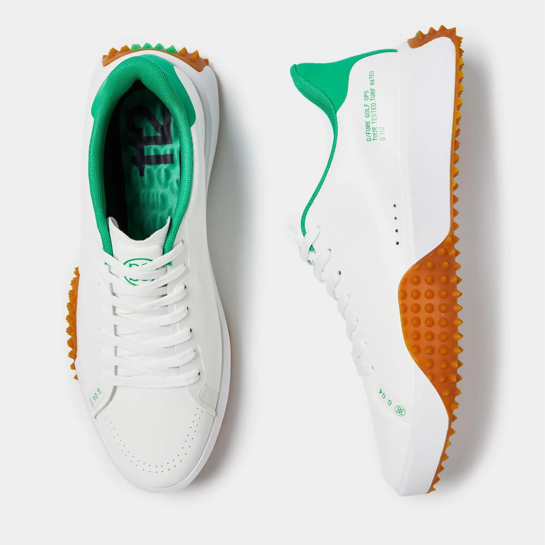G.112 P.U. Leather Golf Shoe Snow/Toast - SS24