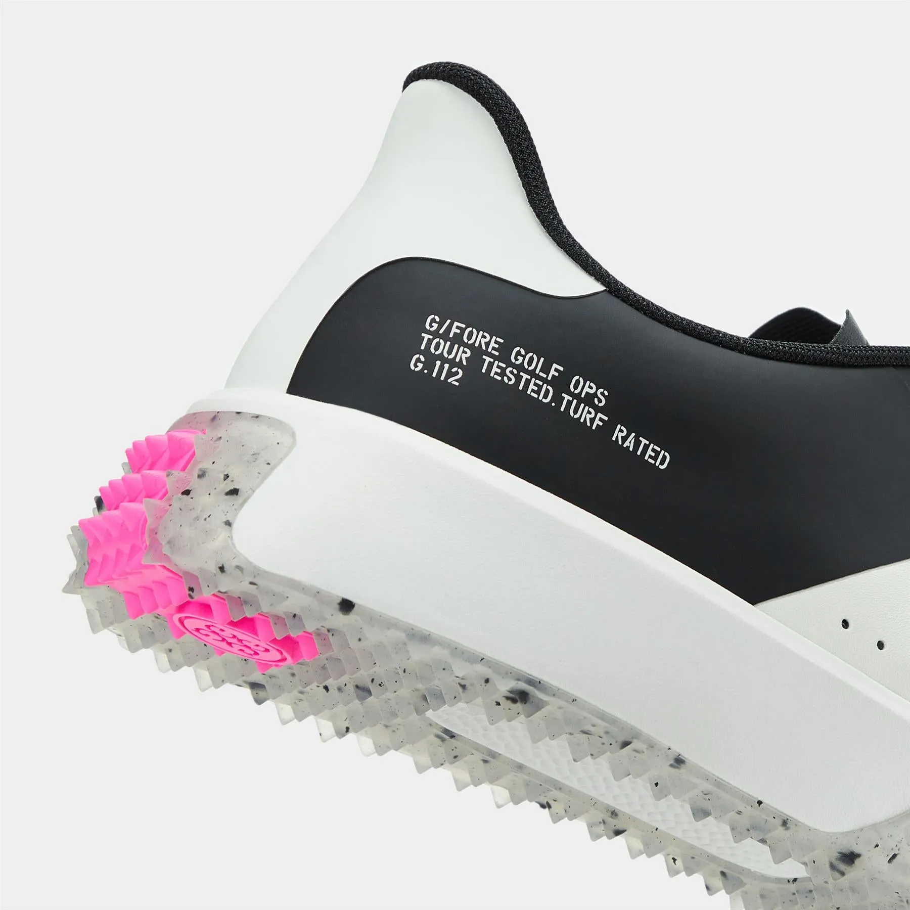 G.112 P.U. Leather Stippled Golf Shoe Snow/Onyx - SS24
