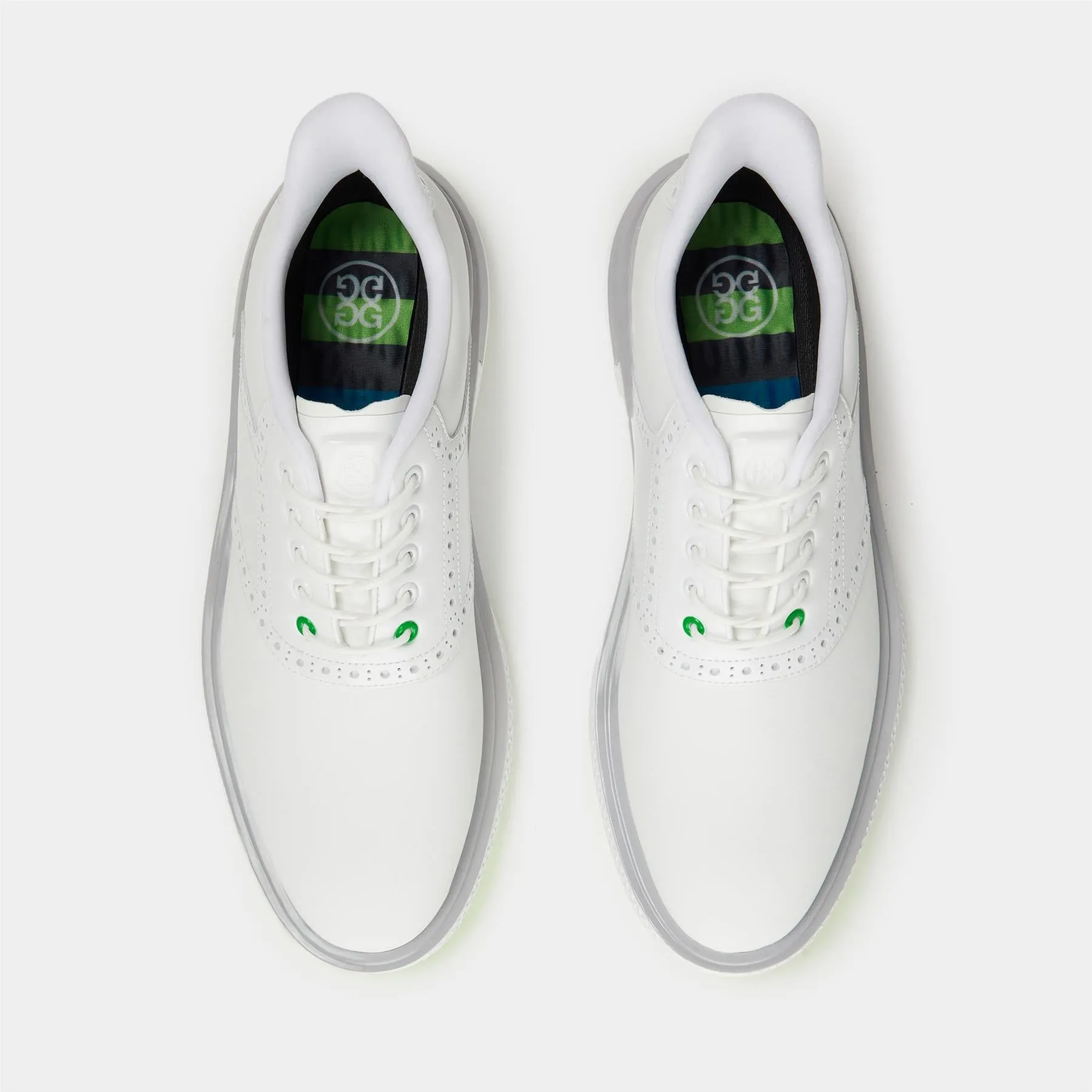 GALLIVAN2R Brogue Saddle Golf Shoes Snow/Nimbus - AW24