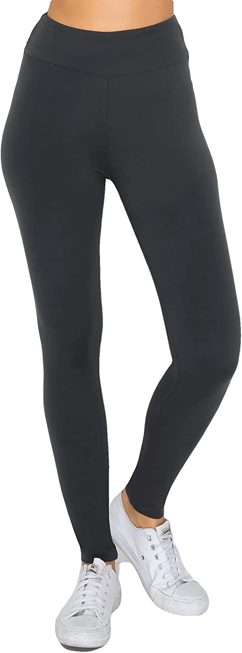 GLASS TWO High Waisted Leggings – Women's Yoga Active Workout Running Sports Casual Stretch Elastic Waist Slim Pants