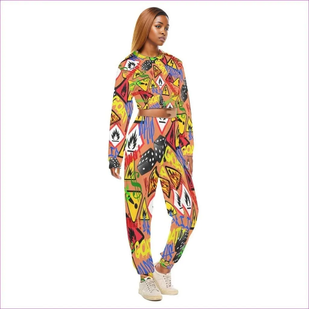 Hazard Womens Crop Sweatsuit
