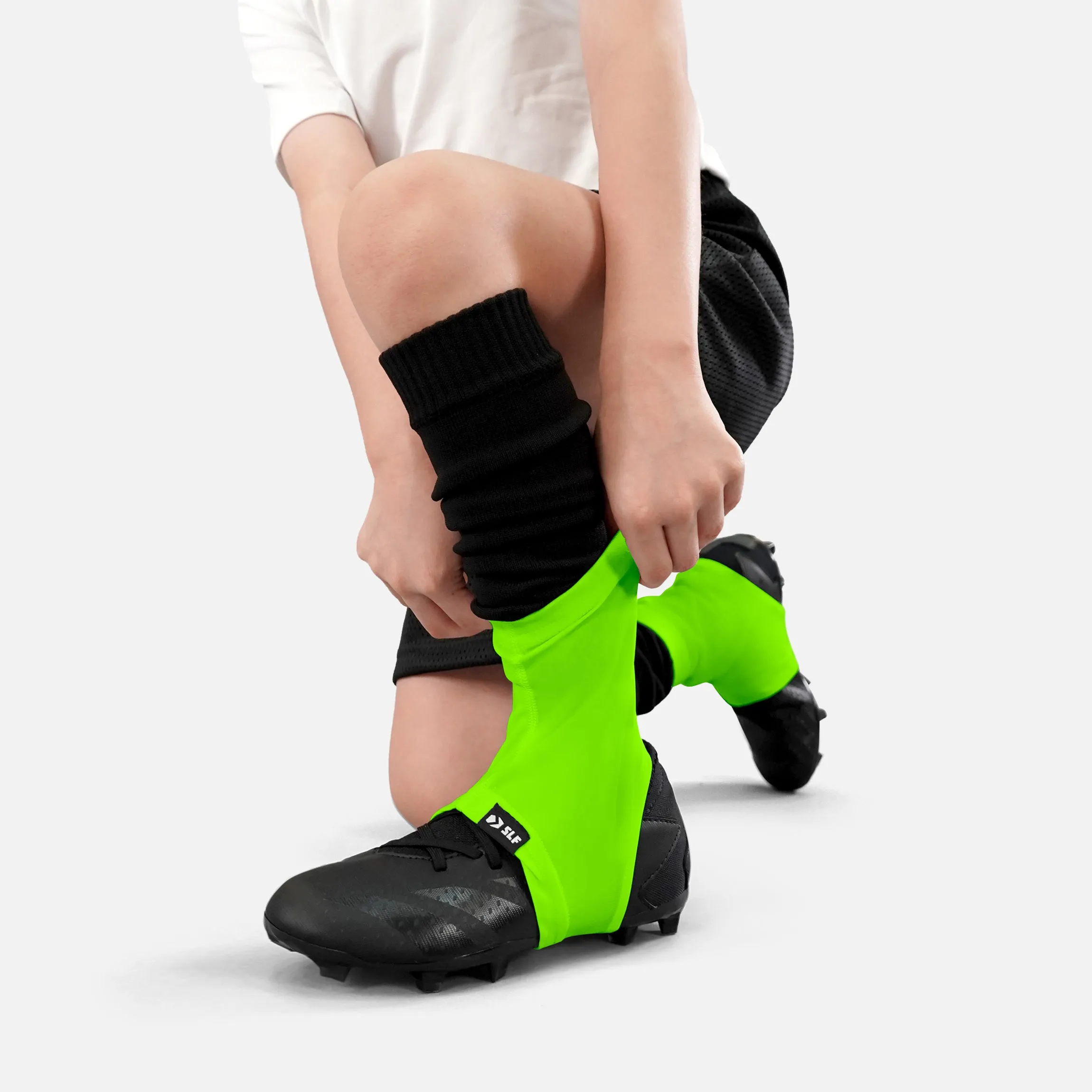Hot Green Kids Spats / Cleat Covers