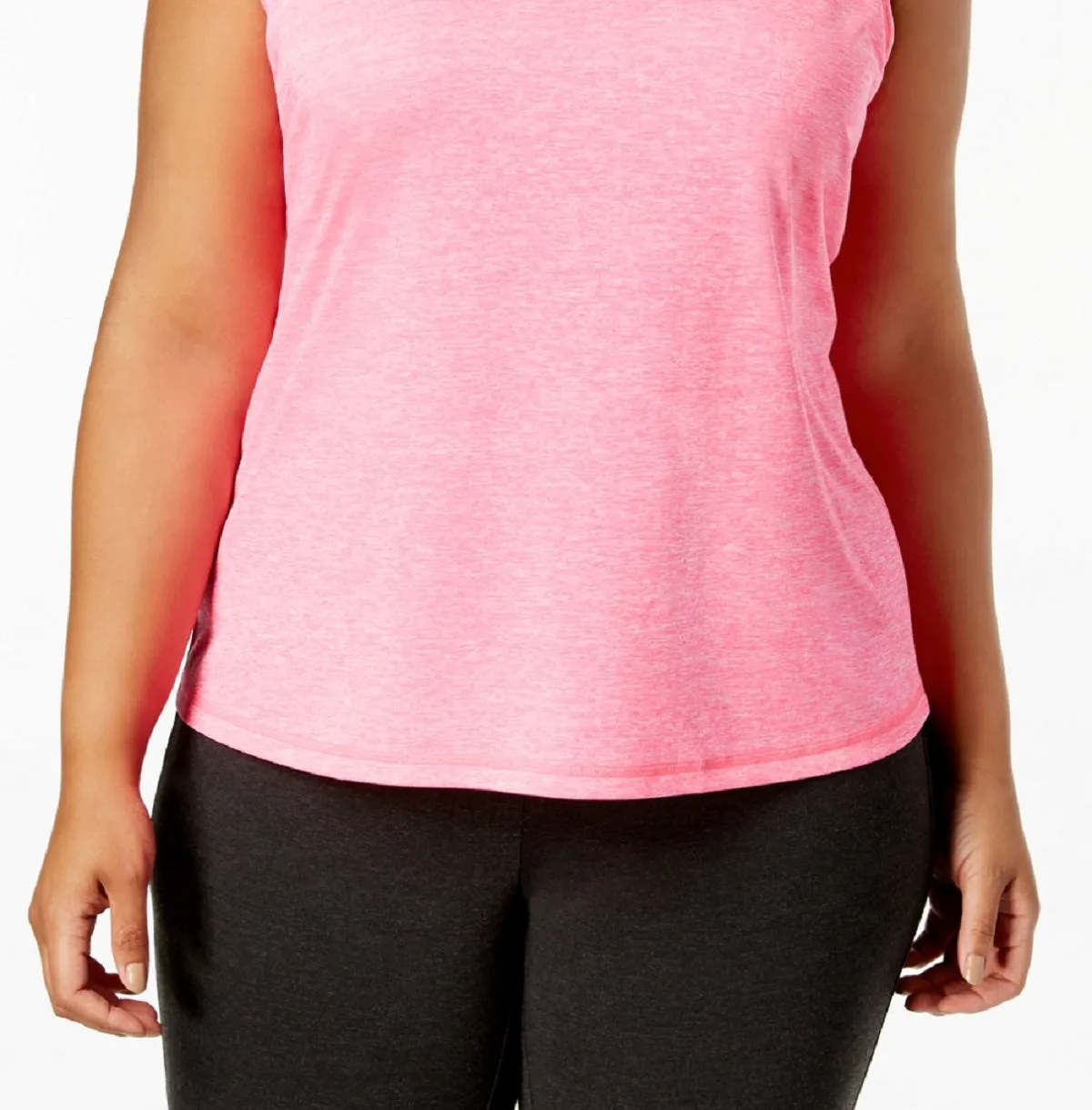 ID Ideology Women's Keyhole Back Tank Top Pink Size 1X