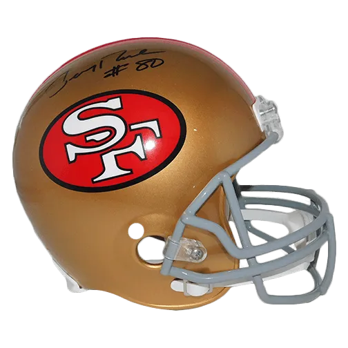 Jerry Rice Full Sized Autographed Replica Football Helmet (JSA)