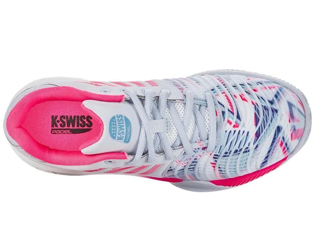 K-Swiss Express Light 3 HB Womens Badminton Shoes - Arctic / White / Neon Pink