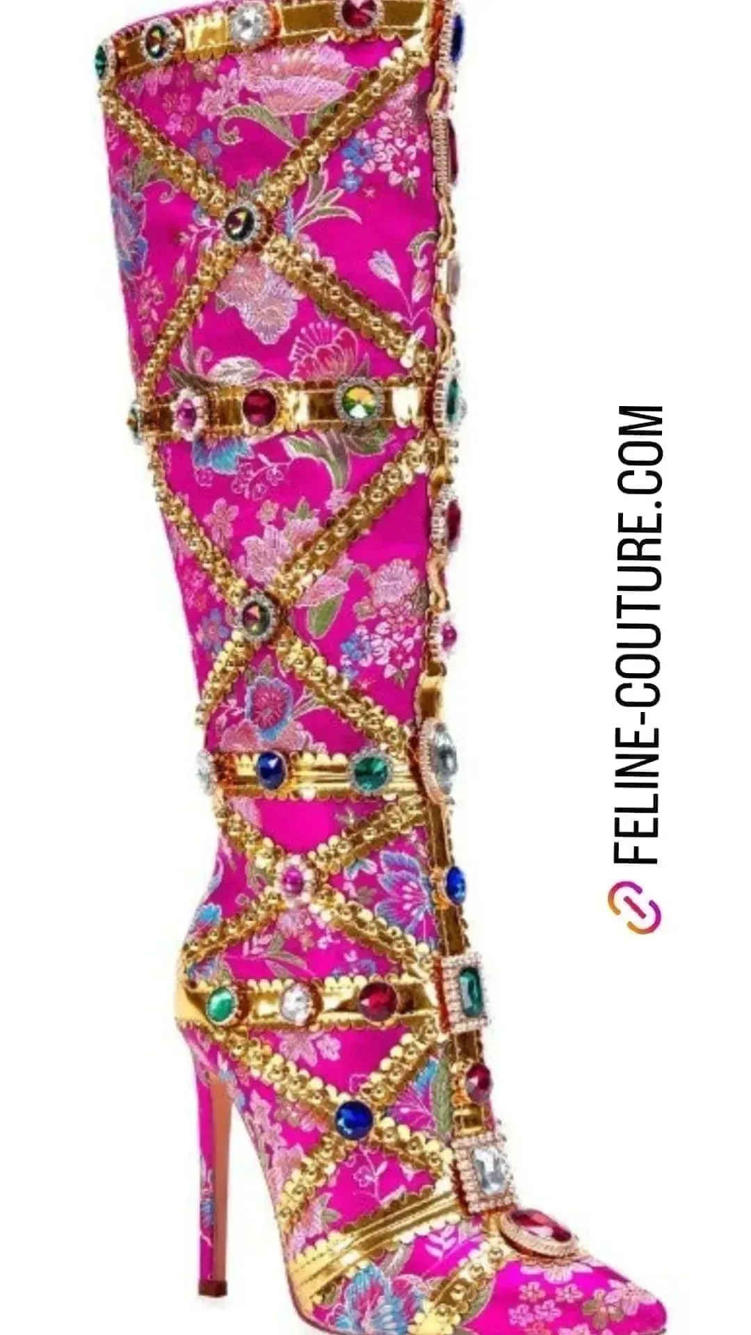 Kandi Koated Embellished Thigh-High Boot