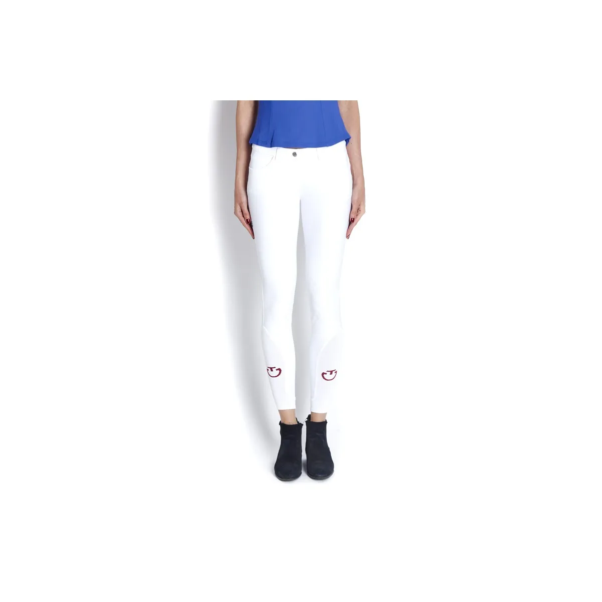 LADIES HIGH TECH FABRIC BREECHES BY CAVALLERIA TOSCANA. COL. WHITE