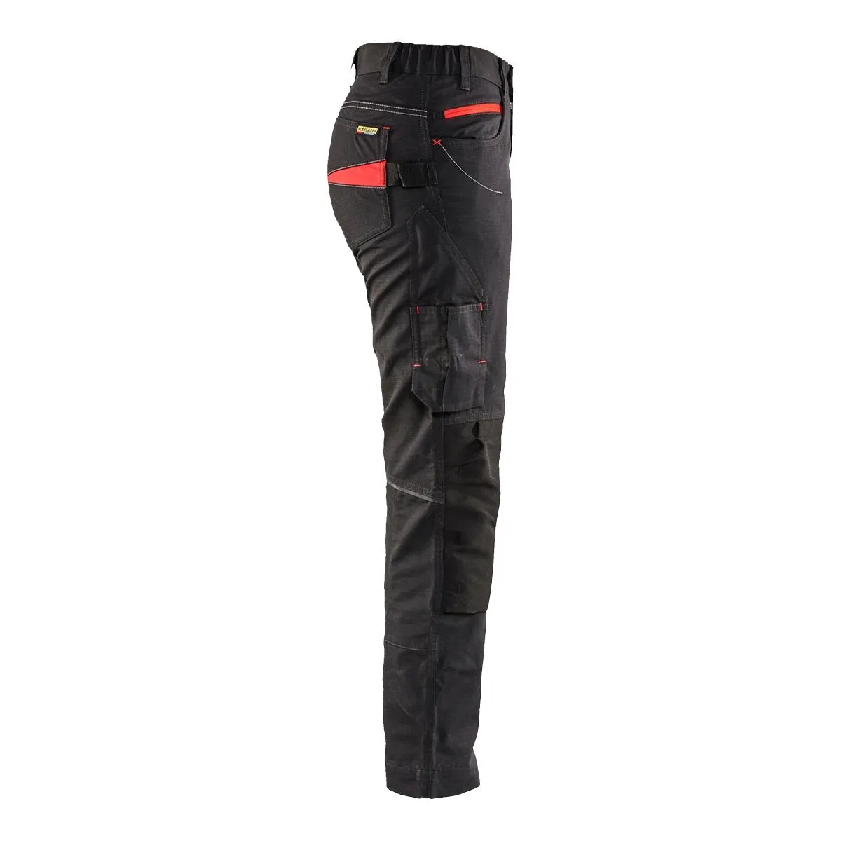 Ladies&#x20;Service&#x20;Trousers&#x20;With&#x20;Stretch&#x20;7195&#x20;Zwart&#x2F;Rood&#x20;-&#x20;Bl&#xE5;kl&#xE4;der