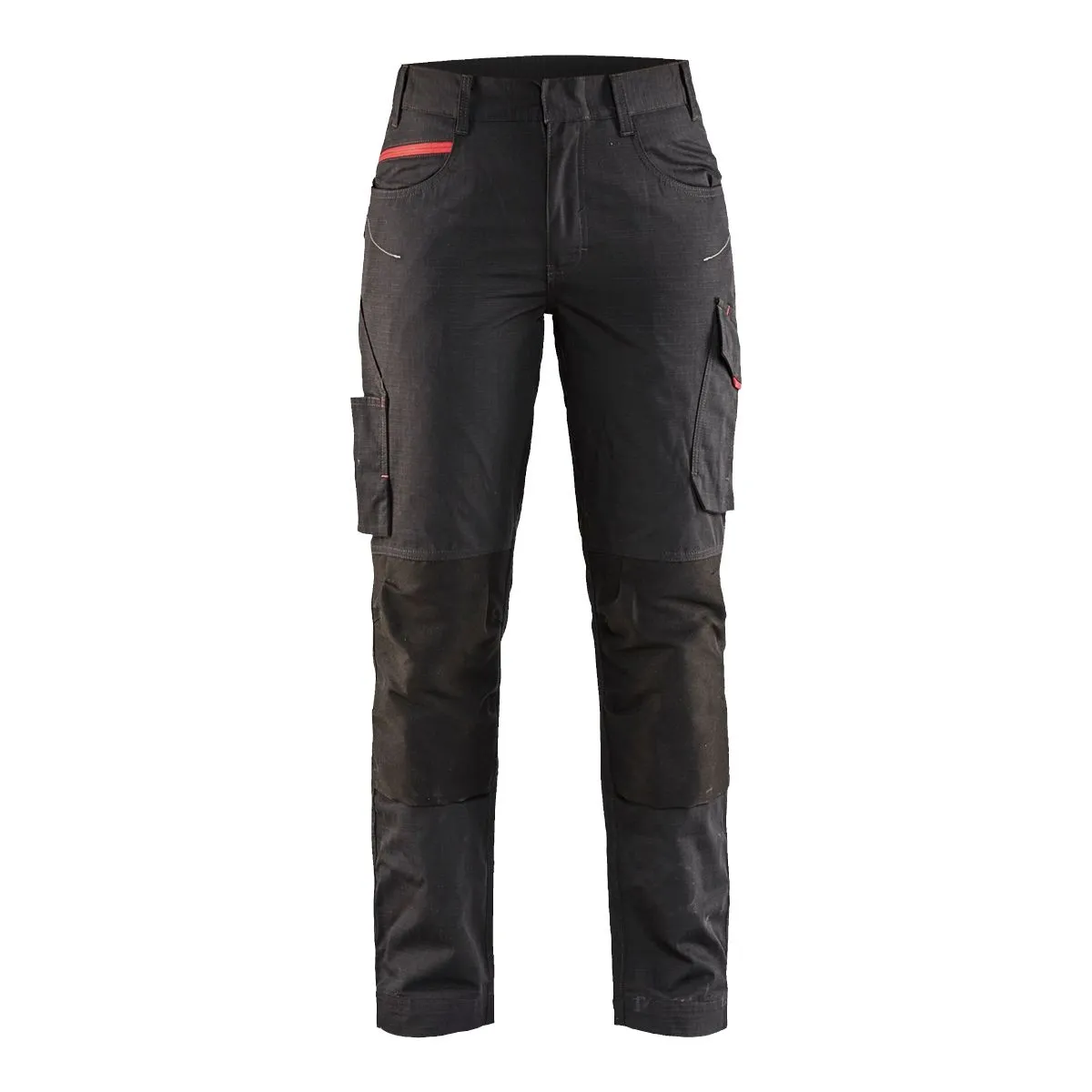 Ladies&#x20;Service&#x20;Trousers&#x20;With&#x20;Stretch&#x20;7195&#x20;Zwart&#x2F;Rood&#x20;-&#x20;Bl&#xE5;kl&#xE4;der