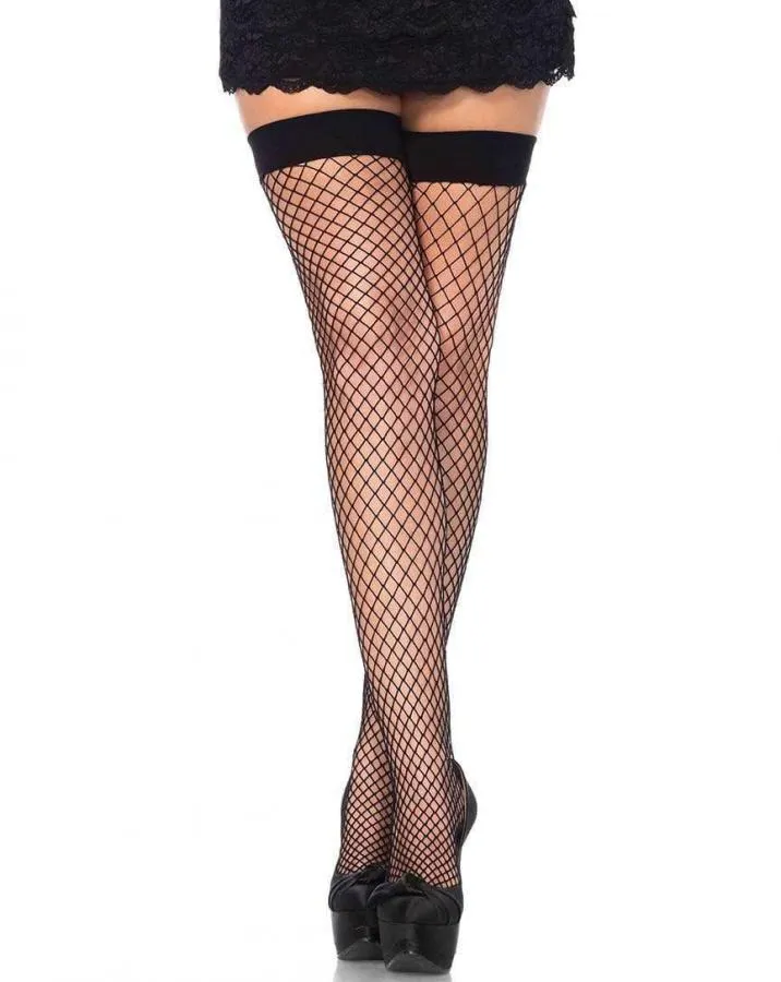 Leg Avenue Spandex Industrial Net Thigh Highs 9036
