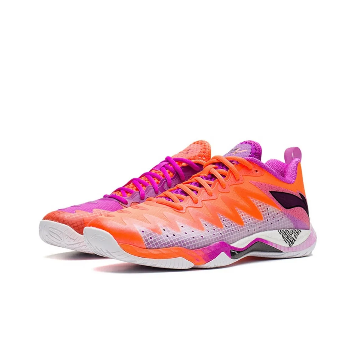 Li Ning Gyrfalcon V Competition Badminton Shoes - Orange/Purple