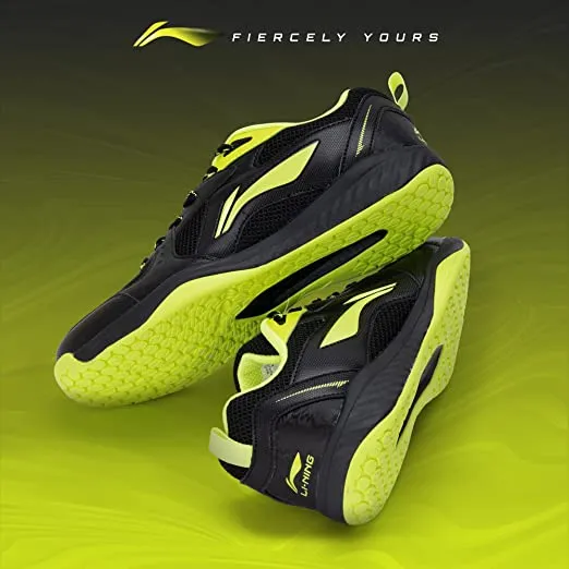 Li-Ning Ultra III Non-Marking Cushion Badminton Shoe (Black/Lime)