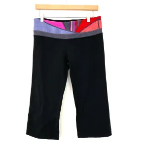 Lululemon Black Wide Leg Crop Pant- Size 8 (Inseam 19”)