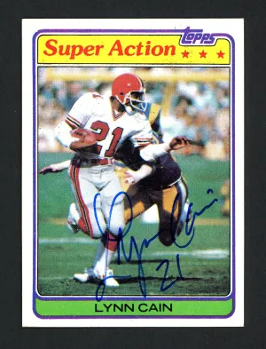Lynn Cain Autographed 1981 Topps Card #73 Atlanta Falcons SKU #160227
