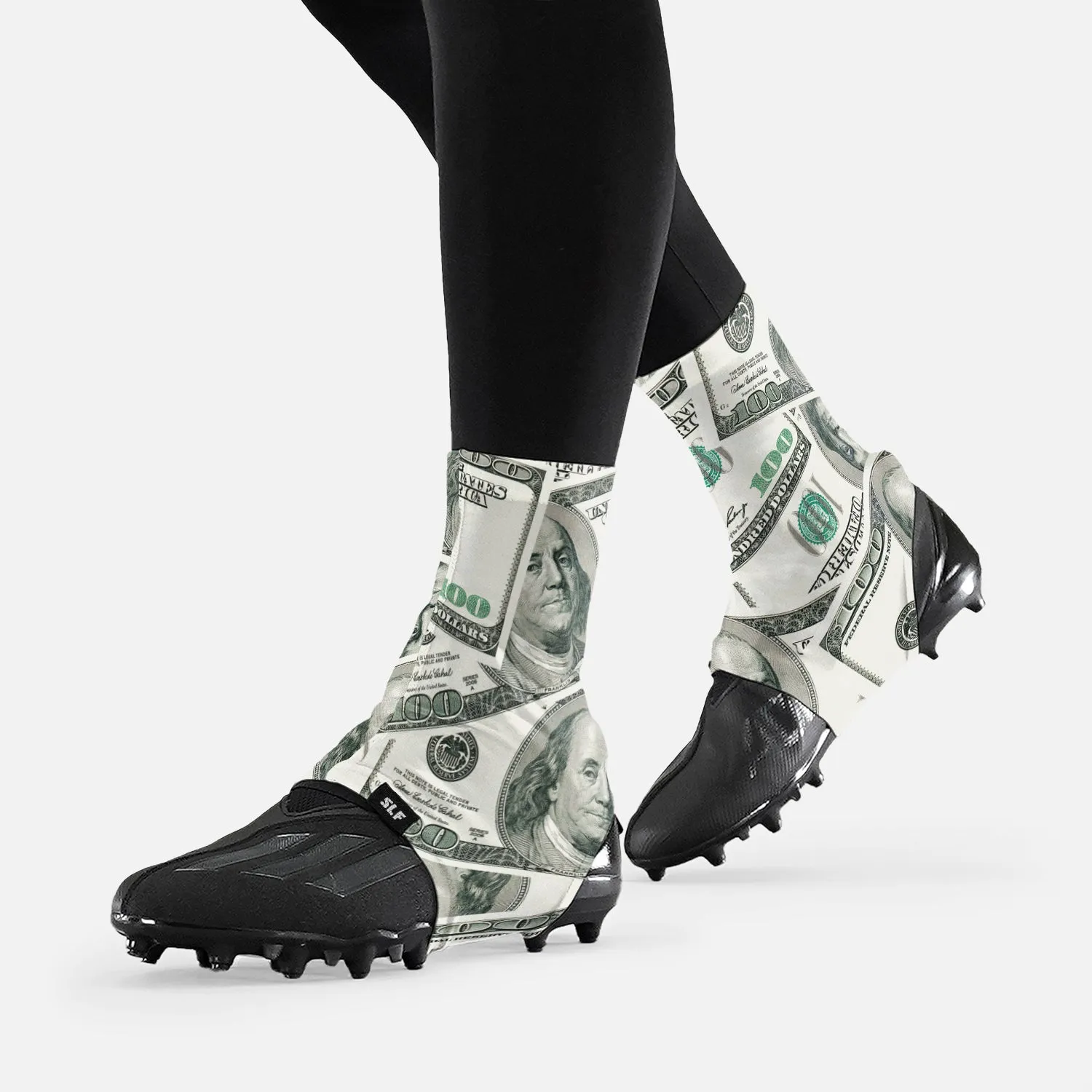 Money Benjamins Spats / Cleat Covers