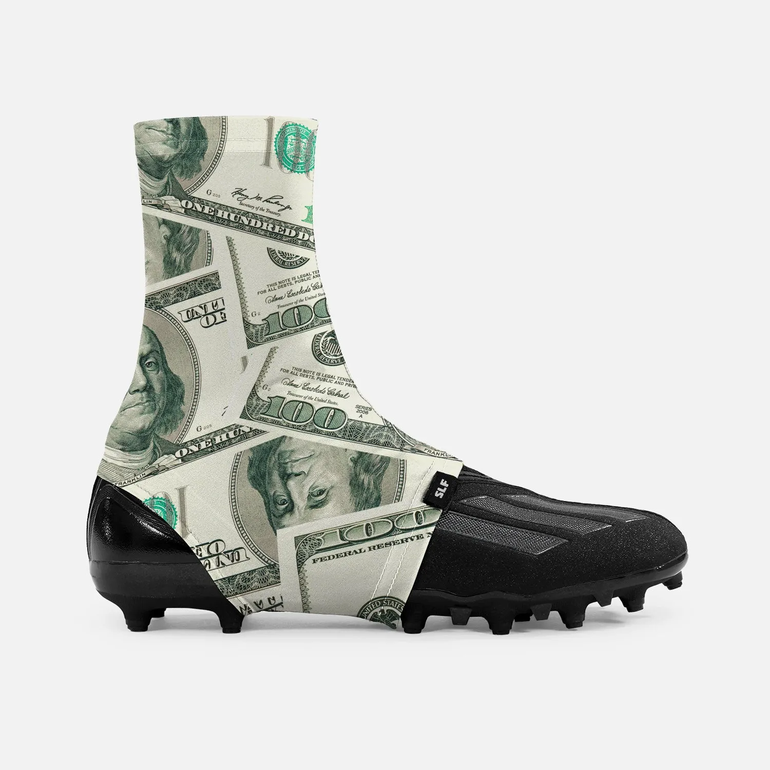 Money Benjamins Spats / Cleat Covers