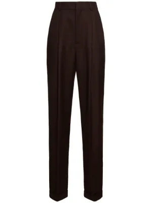 Moschino   High rise jacquard straight pants 