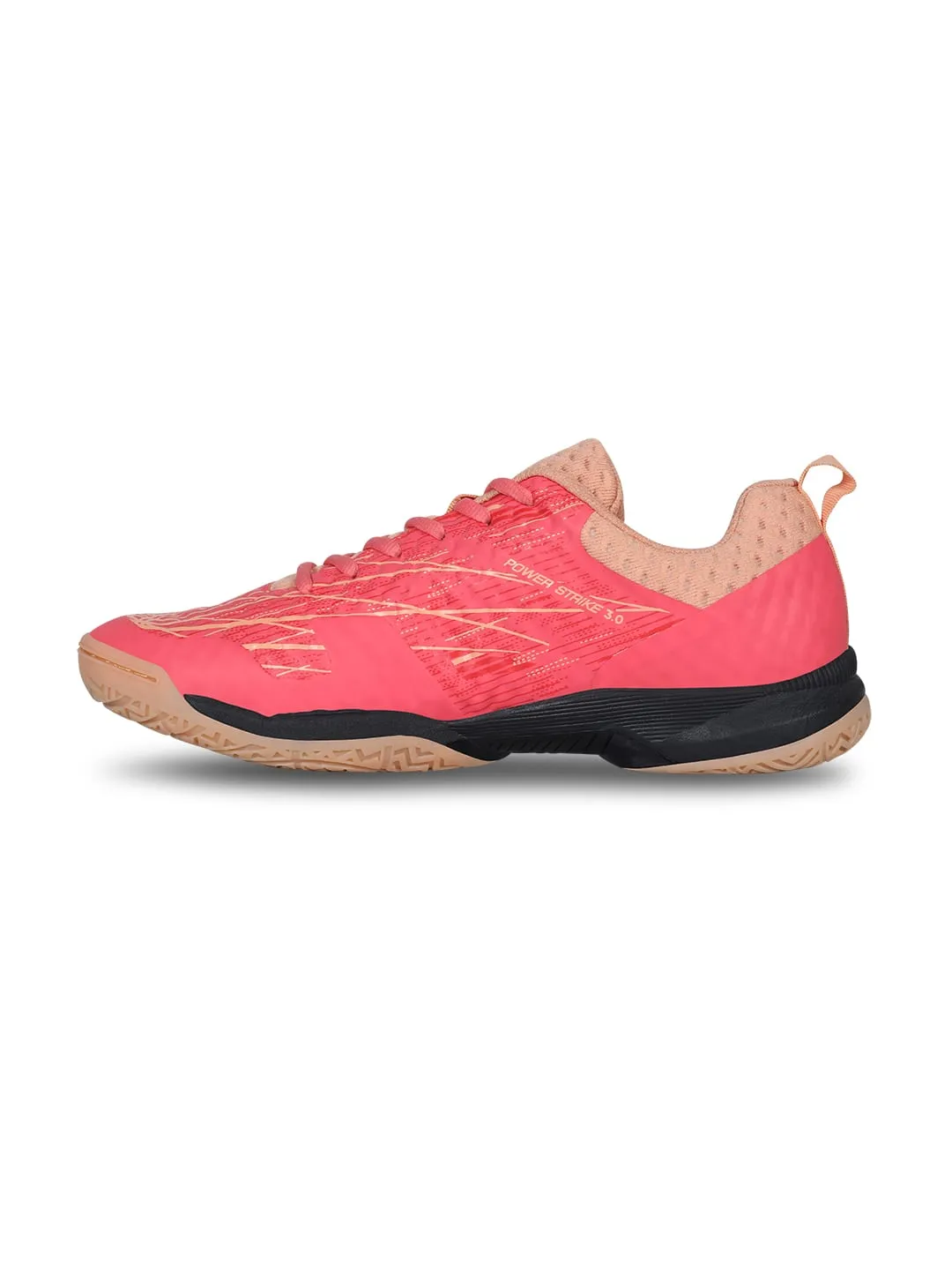 NIVIA Powerstrike 3.0 Badminton Shoes for Mens (Peach/Coral)