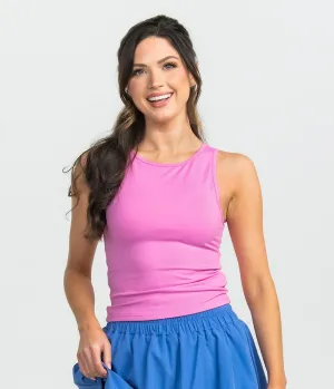 On A Boatneck Performance Tank - Orchid