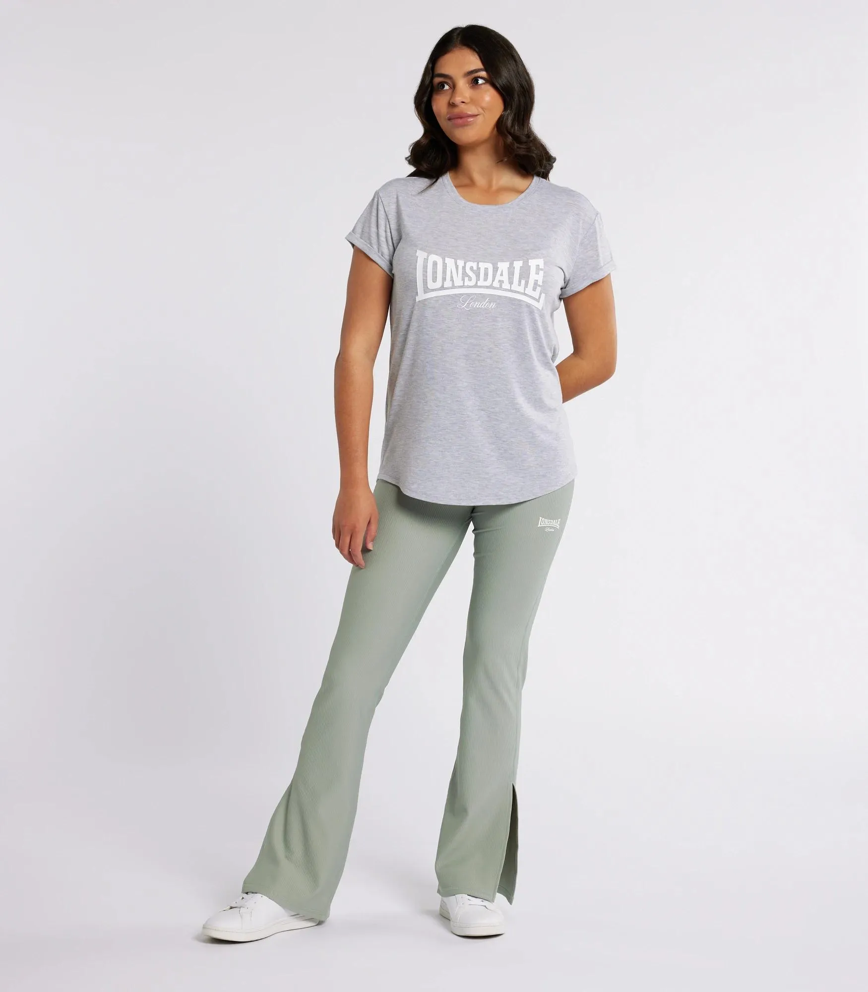 popular  Trend Rib Flare Pants - Lonsdale London